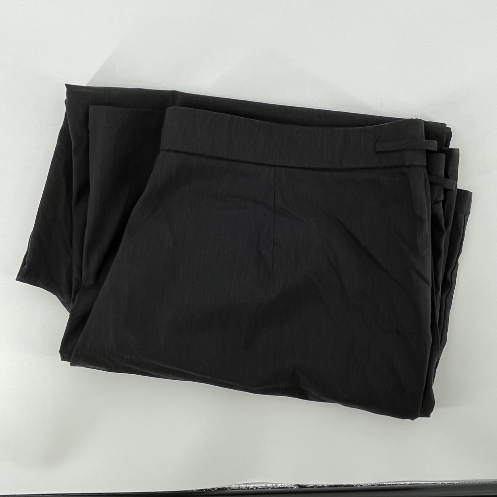 OGL. Dress Pants, Women, 2XL, Black, Lyocell Linen Blend Wide Leg Drawstring